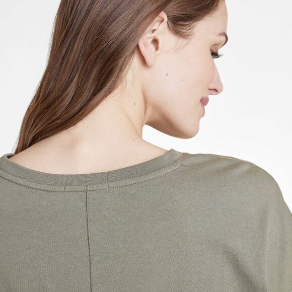 Nuuds Olive Green Cotton Crewneck Muscle Tee - Picture 5 of 6